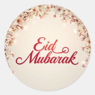 Persoonlijke Eid Mubarak Moslim Klassiek Ronde Sticker