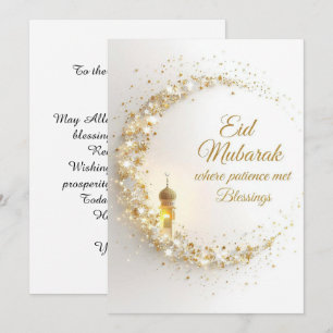 Persoonlijke Eid Mubarak wenskaart Kaart