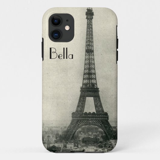 Persoonlijke Eiffel Tower Paris iPhone Case (Achterkant)