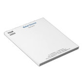 Persoonlijke eigen ontwerp tekst en logo notitiebl notitieblok (Schuin)