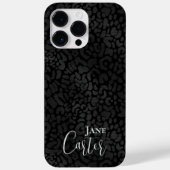 Persoonlijke Elegant Black Leopard Case-Mate iPhone Case (Achterkant)
