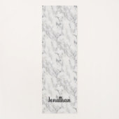 Persoonlijke Elegant Black White Marble Stone Yogamat (Voorkant)