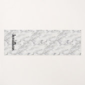 Persoonlijke Elegant Black White Marble Stone Yogamat (Voorkant (horizontaal))