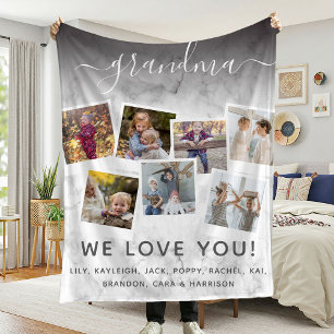 Persoonlijke Elegant Grandma Quote & Photo Collage Fleece Deken