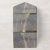 Persoonlijke Elegant Marble All In One Uitnodiging (Buitenkant)