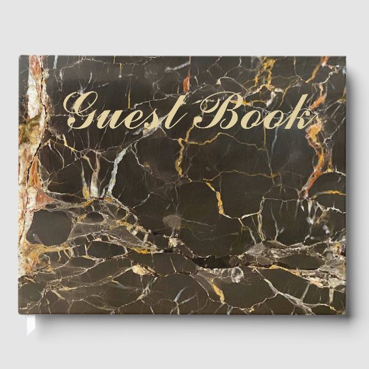 Persoonlijke Elegant Marble Gastenboek (Voorkant)