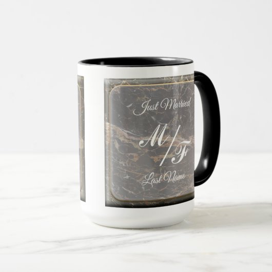 Persoonlijke Elegant Marble Mok (Voorkant rechts)