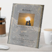 Persoonlijke Elegant Marble Reclamebord Met Voetstuk (Insitu)