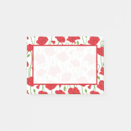 Persoonlijke Elegante Botanische Rode Klaproos Blo Post-it® Notes