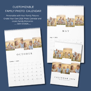 Persoonlijke Elegante Gezinsherinneringen Muurkale Kalender