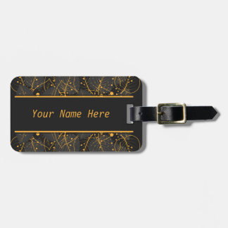 Persoonlijke Elegante Gouden Blad Bagage Label