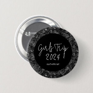 Persoonlijke Elegante Meisjesreis Nep Glitter Foli Ronde Button 5,7 Cm