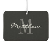 Persoonlijke elegante monogram auto luchtverfrisse luchtverfrisser (Achterkant)