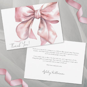 Persoonlijke Elegante Roze Strik Bedankt