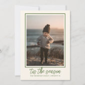 Persoonlijke Elegante Stijlvolle Mooie Groene Kers Feestdagenkaart (Voorkant)