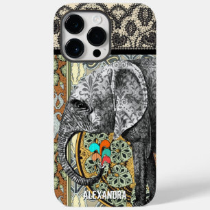 Persoonlijke Elephant Damask Case-Mate iPhone 14 Pro Max Hoesje