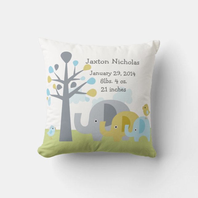 Persoonlijke Elephant Love Pillow Keepomwille Kussen (Voorkant)