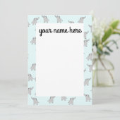 Persoonlijke Elephant Notecards Bedankkaart (Staand voorkant)