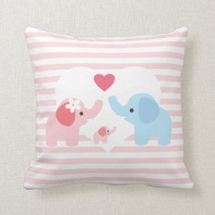 Persoonlijke Elephant Ouders en Baby Kussen