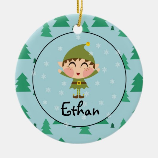 Persoonlijke Elf Ornament (Voorkant)