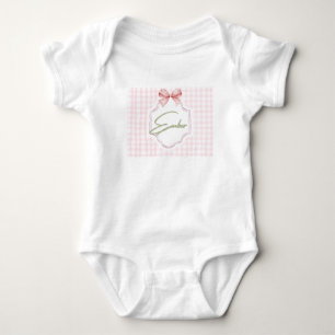 Persoonlijke Ember Baby Meisje Slaapkamer Boog&Gin Romper