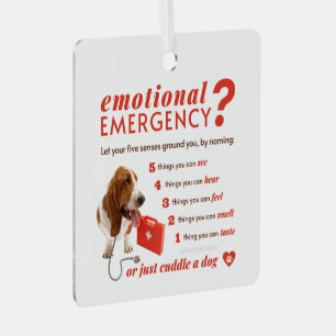 Persoonlijke emotionele eerste hulp - Bassett Dog Metalen Ornament