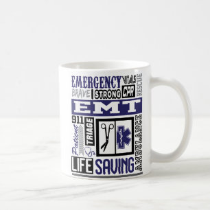 Persoonlijke Emt/Ems-symbool met woorden Koffiekof Koffiemok