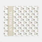 Persoonlijke Engelse Bulldog (Tigstriped) Fleece Deken (Voorkant (Horizontaal))