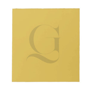 Persoonlijke enkele op maat gemaakte monogram M go Notitieblok