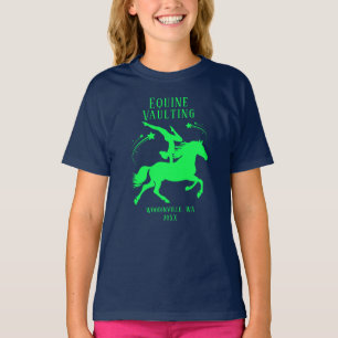 Persoonlijke Equine Vaulting Locatie Datum Naam T-shirt