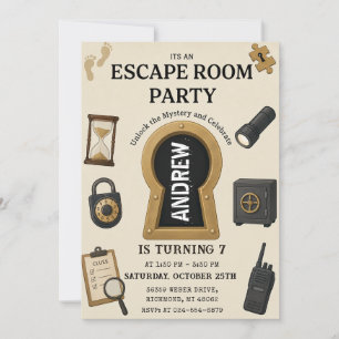 Persoonlijke Escape Room Mysterie Clue Verjaardag Kaart