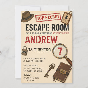 Persoonlijke Escape Room Verjaardag Kaart