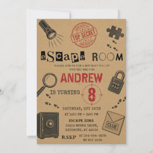 Persoonlijke Escape Room Verjaardagsfeestje voor K Kaart