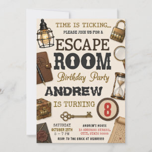 Persoonlijke Escape Room verjaardagsfeestje voor k Kaart