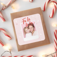 Persoonlijke Fa La La La Roze Kerstfoto