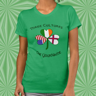 Persoonlijke Faeröer Ierland VS Shamrock T-shirt