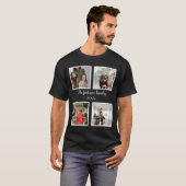Persoonlijke familie 4 sjabloon fotocollage t-shirt (Voorkant volledig)