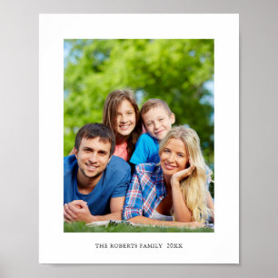 Persoonlijke familie foto- en naamprint poster