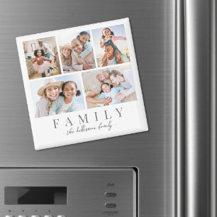 Persoonlijke familie fotocollage magneet