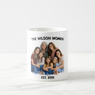 Persoonlijke familie vrouwen foto, naam & jaar maa koffiemok
