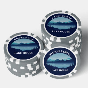 Persoonlijke familiebijeenkomst in het meerhuis poker chips