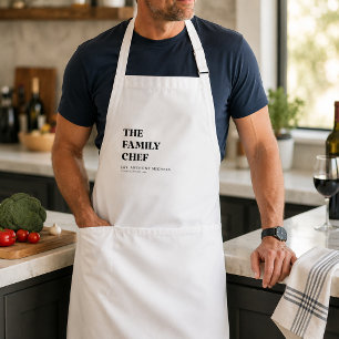 Persoonlijke familiechef Minimalistische aangepast Standaard Schort