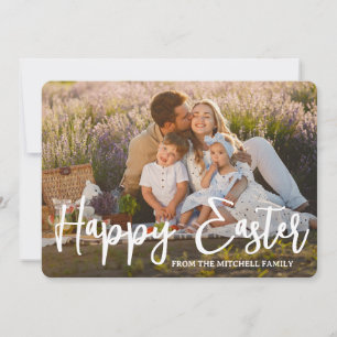 Persoonlijke familiefoto Gelukkig Pasen Feestdagenkaart
