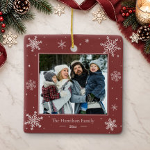 Persoonlijke familiefoto Kerstboomornament