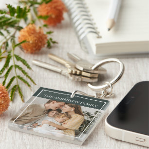 Persoonlijke familiefoto Op maat gemaakte famili Sleutelhanger