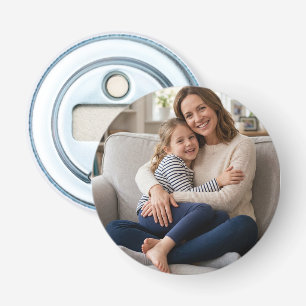 Persoonlijke familiefoto Ronde op maat gemaakte fo Button Flesopener
