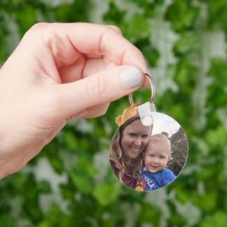 Persoonlijke familiefoto sleutelhanger