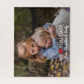 Persoonlijke familiefoto We houden van je vader Legpuzzel (Verticaal)
