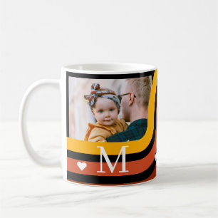 Persoonlijke familiefotokoffiemok – Retro ontwerp Koffiemok