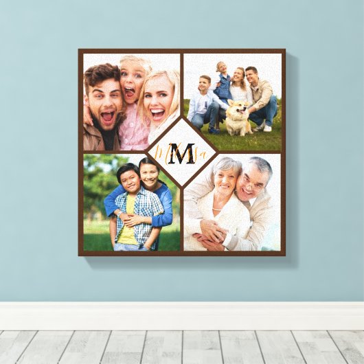Persoonlijke familiefoto's canvas afdruk (Insitu (Houten vloer))